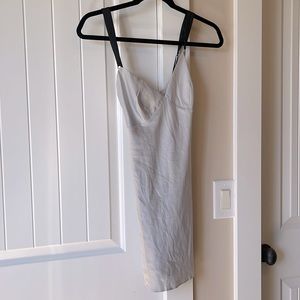 Victoria’s Secret Gray Silky Nightie with Black Adjustable Straps